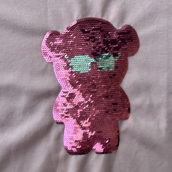 FM 2050 Pink Sparkly Teddy bear Long Sleeves Shirt - Picture 3 of 11